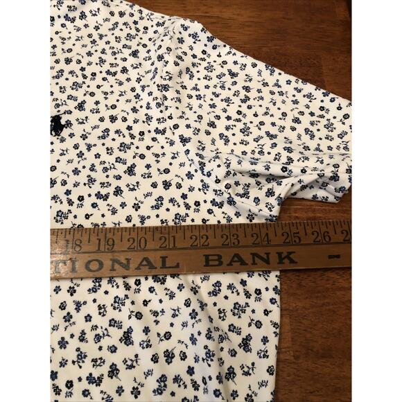 Polo Ralph Lauren Men's Classic Fit Floral Shirt Size XL Blue White Preppy Pony - Picture 8 of 11